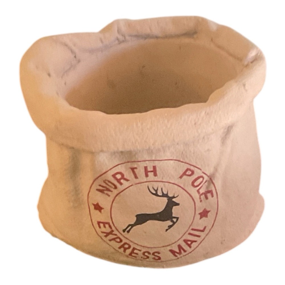 Ceramic Santa Bag North Pole Logo